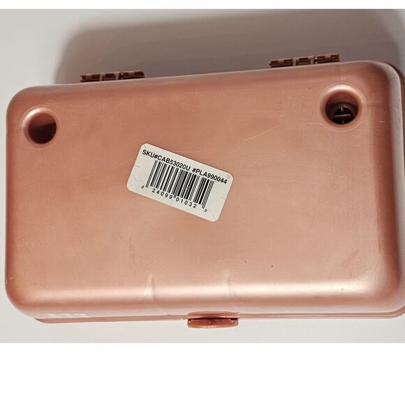 Caboodles Pretty in Petite Makeup Cosmetic Case Rose Gold Glitter Handle - Picture 4 of 12